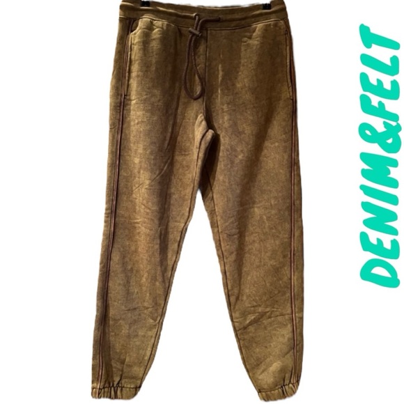 Alphalete Essential Oversized Joggers | Color: Earth Dye Brown Mineral Wash |NEW - Picture 2 of 12